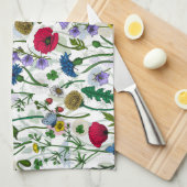 Wildblumen auf weißlich geschirrtuch (Viertel Falte)