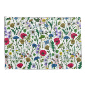 Wildblumen auf weißlich kissenbezug (Rückseite-Rechts)