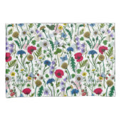 Wildblumen auf weißlich kissenbezug (Vorderseite-Rechts)