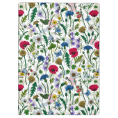 Wildblumen auf weißlich klemmbrett (Rückseite)