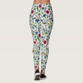 Wildblumen auf weißlich leggings (Rückseite)