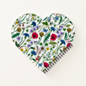 Wildblumen auf weißlich notizblock (Rückseite)