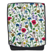 Wildblumen auf weißlich rucksack (Vorderseite)