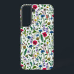 Wildblumen auf weißlich samsung galaxy hülle<br><div class="desc">Handgemalte Sammlung von verschiedenen wilden Blume.</div>