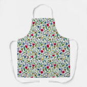 Wildblumen auf weißlich schürze (Vorderseite)