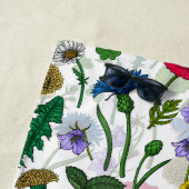 Wildblumen auf weißlich strandtuch (Beispiel)