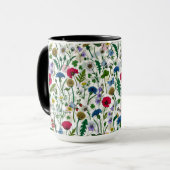 Wildblumen auf weißlich tasse (Vorderseite Links)