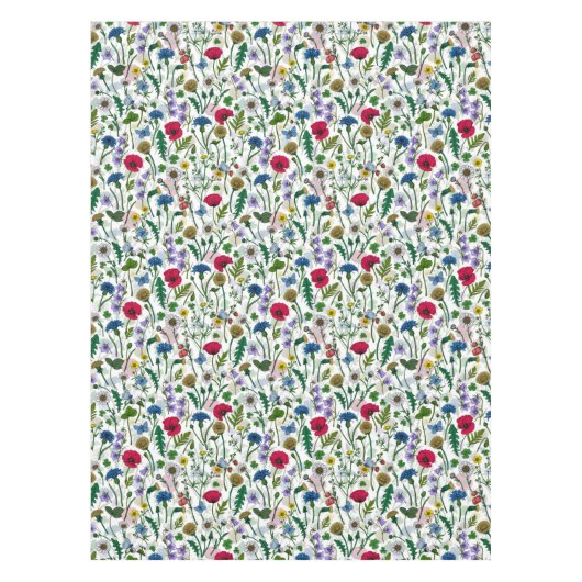 Wildblumen auf weißlich tischdecke (Vorderseite)