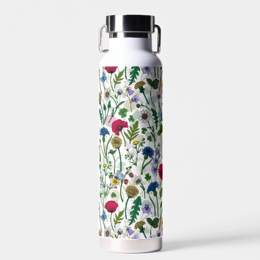 Wildblumen auf weißlich trinkflasche (Vorne)