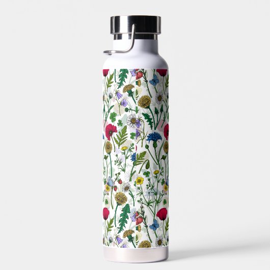 Wildblumen auf weißlich trinkflasche (Rechts)