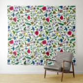 Wildblumen auf weißlich wandteppich (Beispiel (Horizontal))