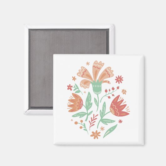 Wildblumen-Aufkleber Magnet (Vorderseite/Rückseite)