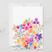 Wildblumen aus gestrichenem Garten Wiese Sweet 16 Einladung (Rückseite)