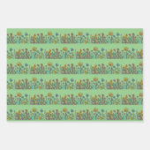 Wildblumen aus Hartglas Geschenkpapier Set (Vorderseite 3)