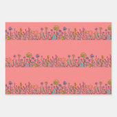 Wildblumen aus Hartglas Geschenkpapier Set (Vorderseite 2)