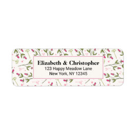 Wildblumen aus rosa und grünem, langem Steg