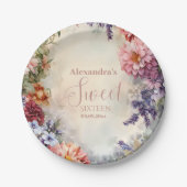 Wildblumen aus Weichteil Süß 16 Pappteller (Vorderseite)