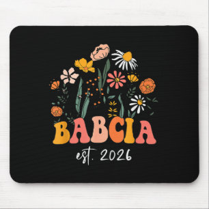 Wildblumen Babcia Est 2026 Neue Baby-Enthüllungsid Mousepad