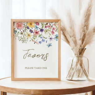 Wildblumen-Baby-Aufblühen-Baby-Shower-Geschenke-Sc Poster