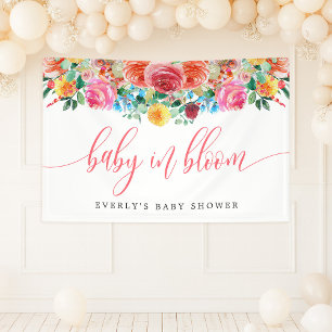 Wildblumen-Baby-Aufblühen-Floral-Baby-Party Banner