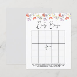 Wildblumen Baby Dusche Bingo Spiel