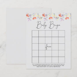Wildblumen Baby Dusche Bingo Spiel
