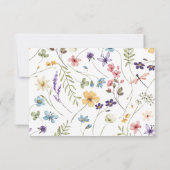 Wildblumen Baby im Blümchen-Kinderdusche Dankeskarte (Rückseite)