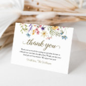 Wildblumen Baby im Blümchen-Kinderdusche Dankeskarte