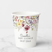 Wildblumen Baby im Blümchen-Kinderdusche Pappbecher (Vorderseite)