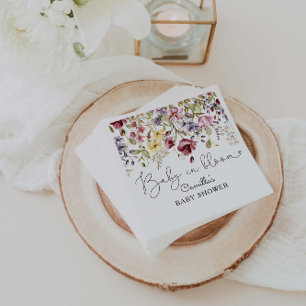 Wildblumen Baby im Blümchen-Kinderdusche Serviette