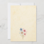 Wildblumen Baby in Bloom Baby Dusche Einladung (Rückseite)