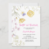 Wildblumen Baby in Bloom Baby Dusche Einladung (Vorderseite)