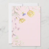 Wildblumen Baby in Bloom Baby Dusche Einladung (Rückseite)