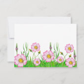 Wildblumen Baby in Bloom Baby Dusche RSVP Karte (Rückseite)