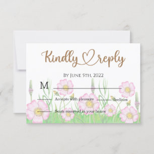 Wildblumen Baby in Bloom Baby Dusche RSVP Karte