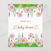 Wildblumen Baby in Bloom Baby Shocket List (Rückseite)