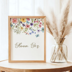 Wildblumen-Baby In Bloom Baby Shower Blütenbar Poster