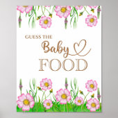 Wildblumen Baby in Bloom "Raten Sie das Baby Food" Poster (Vorne)