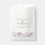 Wildblumen - Baby in blühender Babydusche Geschenktütchen (Vorderseite)