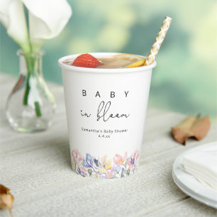Wildblumen - Baby in Blüte Baby Shower Pappbecher