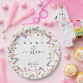 Wildblumen - Baby in Blüte Pappteller (Party)