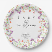 Wildblumen - Baby in Blüte Pappteller (Vorderseite)