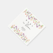 Wildblumen - Baby in Blüte Serviette (Ecke)