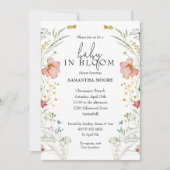 Wildblumen Baby in Blütendusche Einladung (Vorderseite)