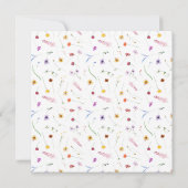 Wildblumen Baby in Blütendusche Einladung (Rückseite)