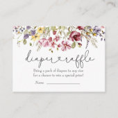 Wildblumen Baby in Blütendusche Windelwanne Begleitkarte (Vorderseite)