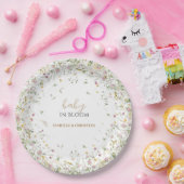 Wildblumen Baby in Blütenpapierplatte Pappteller (Party)