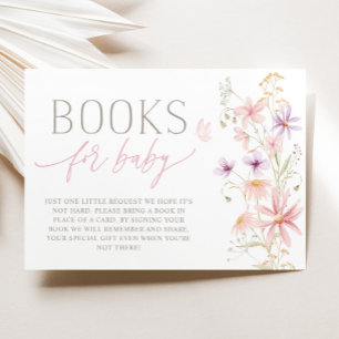 Wildblumen-Baby-Party-Bücher für Baby-Karte Einladung