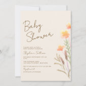 Wildblumen-Baby-Party Einladung (Vorderseite)