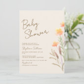 Wildblumen-Baby-Party Einladung (Stehend Vorderseite)